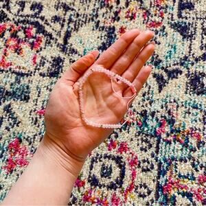 Minimalist Rose Quartz Adjustable Bracelet